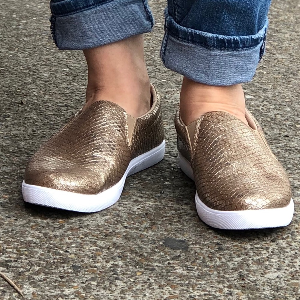 Gold Snake Slip-On